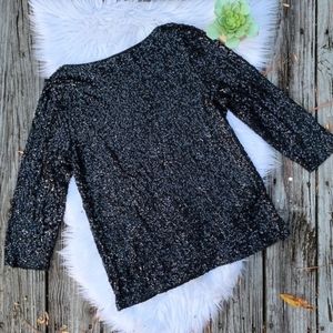 Black J Crew sequined top